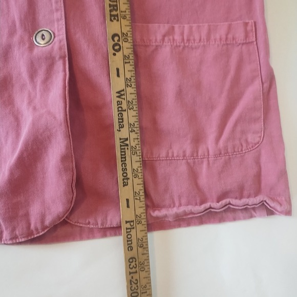 Vintage Orvis Pink 100% Cotton Button Front Shacket Medium Casual Layering - Picture 5 of 7